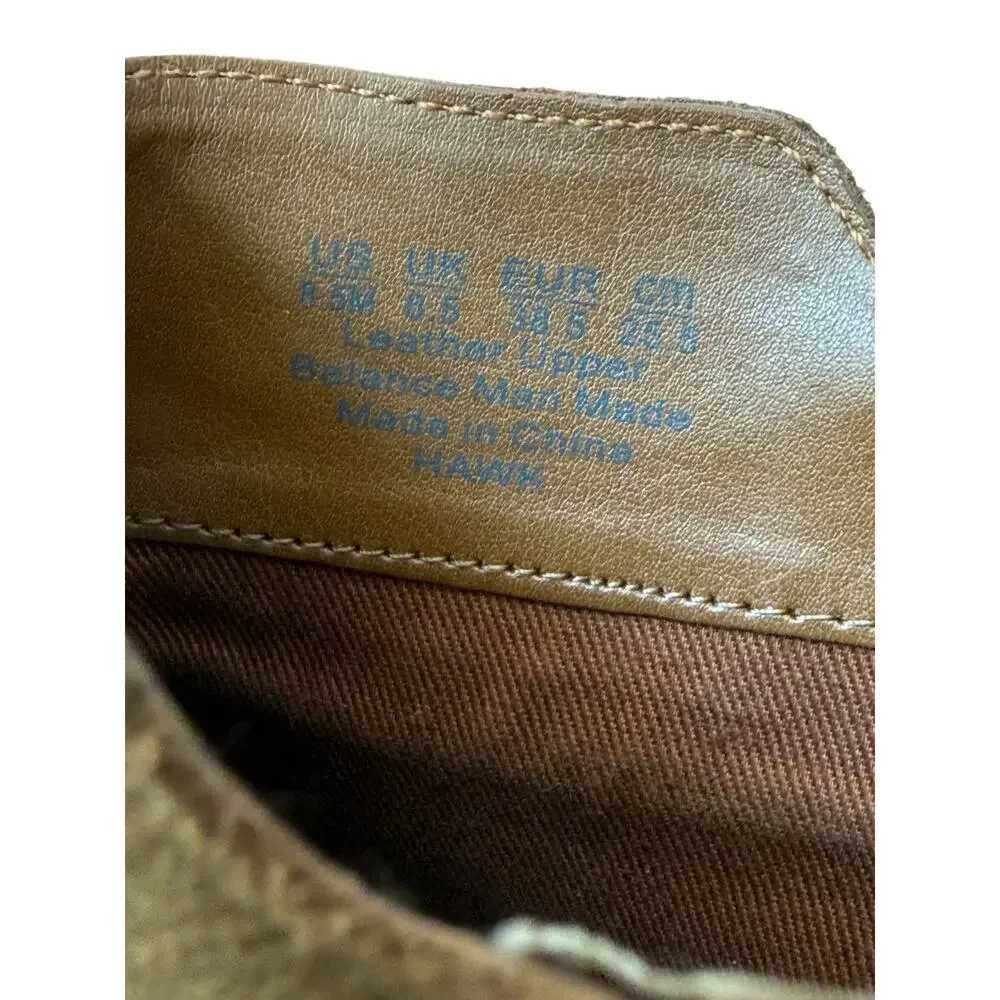 Franco Sarto Women's 8.5  Hawk Boot Tan Wiskey Suede Bootie Back Zip Shoe - Picture 6 of 11